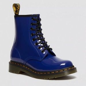 Dr Martens 1460 Blueprint Patent Combat Ankle Boots